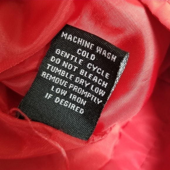 New Look Womens Red Rainbow Stripe Full Zip Jacket Hood Windbreaker Medium - Picture 10 of 12